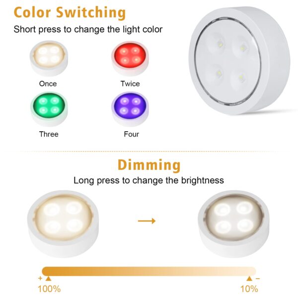 Puck Lights with Remote Control - Image 3