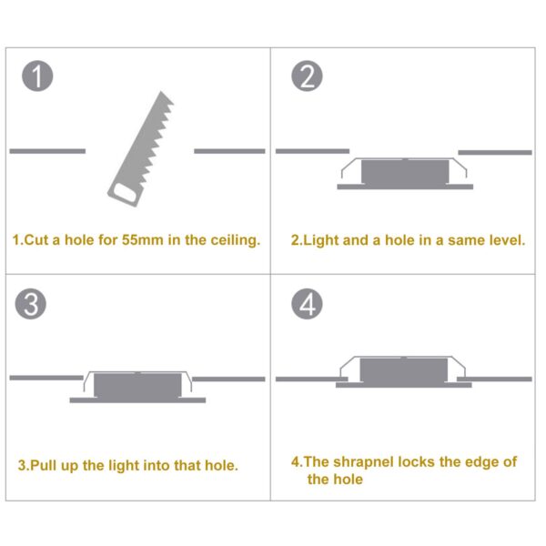12 Volt Puck Light 6 Pack, Aluminium RV Boat Recessed Mount Ceiling Light, Waterproof IP66 Led Lights for Camper Vans Motorhome Sailboat Interior Lighting(Natural White) - Image 7