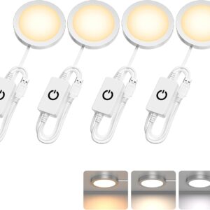 Puck Lights 5V USB 3 Color 3D Printer LED Lamp Kit for Cabinet,Wardrobe,Showcase