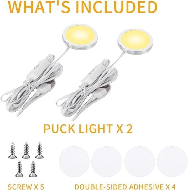 Puck Lights 5V USB 3 Color 3D Printer LED Lamp Kit for Cabinet,Wardrobe,Showcase - Image 6